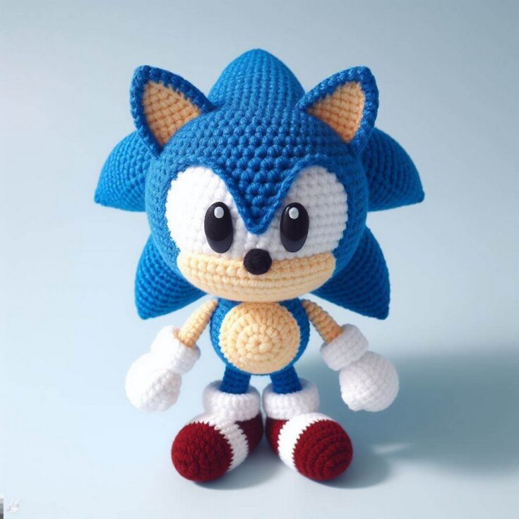 Image for Cute & Fluffy Crochet Sonic Amigurumi Pattern