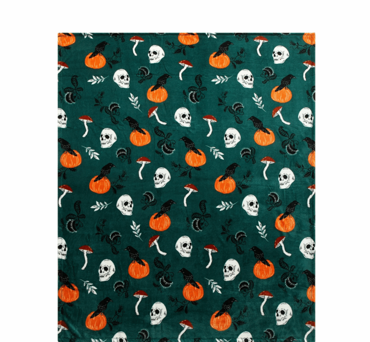 Image for Skull & Raven Plush Blanket