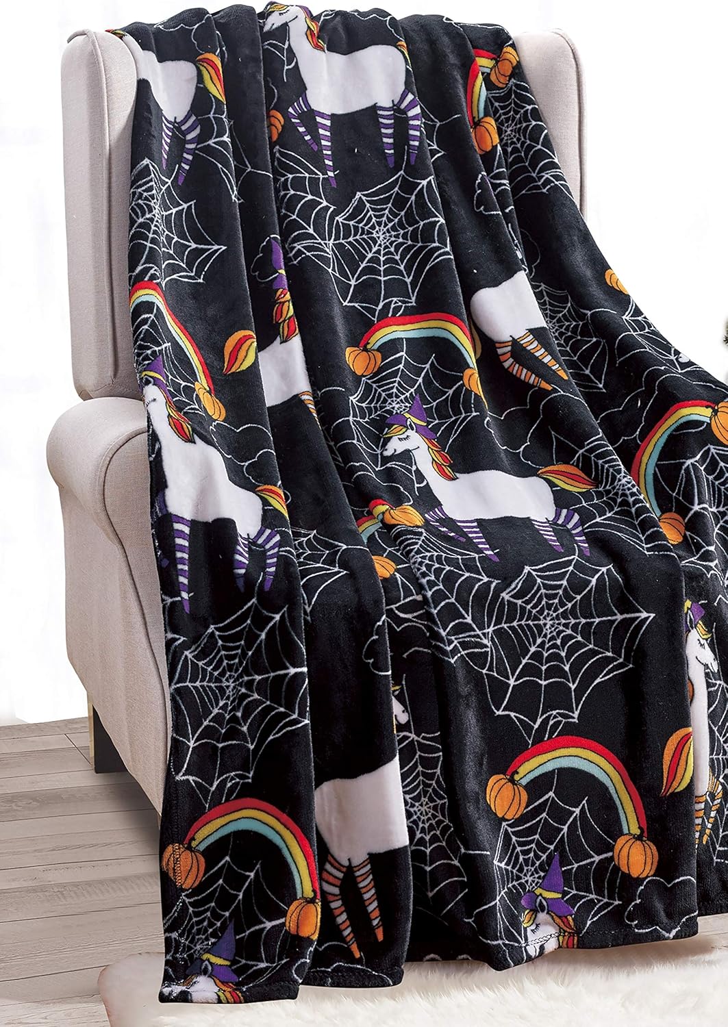 Image for Unicorn Rainbow Pumpkin Blanket